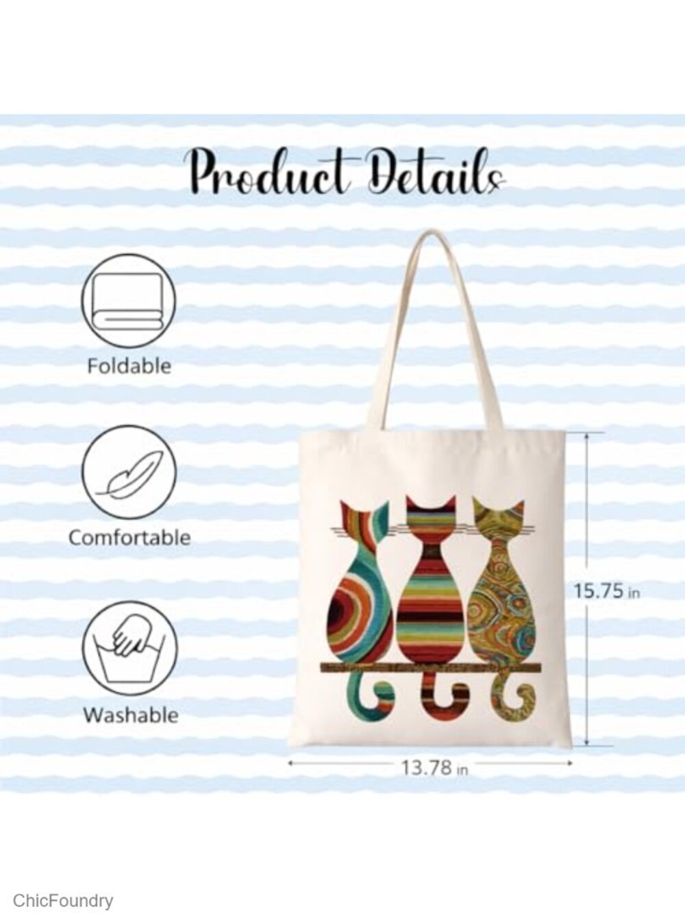 Funny Animal Canvas Tote Bag Reusable Cute Shoulder Bag Shopping Travel Gym - Picture 3 of 5
